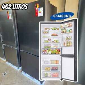 Samsung Geladeira Duplex Inverse Evolution SmartThings RB50 Black Inox 462L