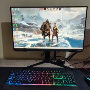 SAMSUNG Monitor Gamer Odyssey G32 27", FHD, 165Hz, 1ms, com ajuste de altura, HDMI, DP, Freesync