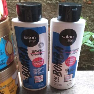 Kit Shampoo + Condicionador 200Ml Sos Bomba Original, Salon Line