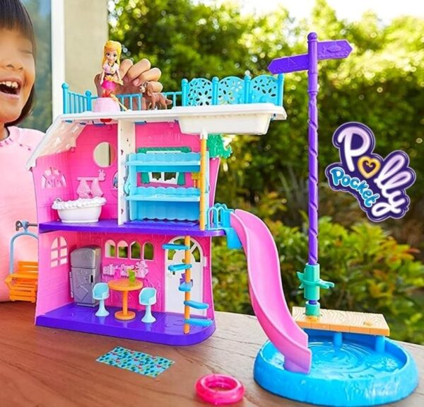 Polly Pocket , Polly Pocket! Casa do Lago da Polly, Mattel, GHY65, Multicor