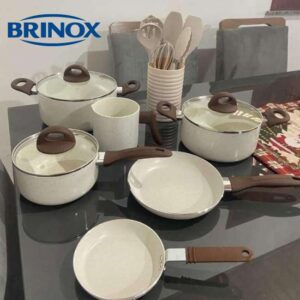 Jogo de Panelas 6 Peças Ceramic Life Smart Plus Brinox - Vanilla