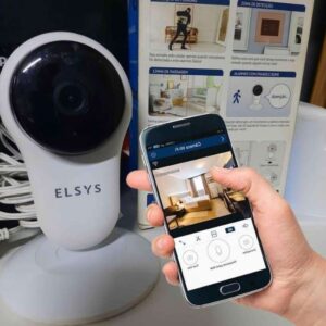 Câmera de Segurança Wi-Fi Compatível com Alexa, HD 720p ESC WY3, Elsys, Branca