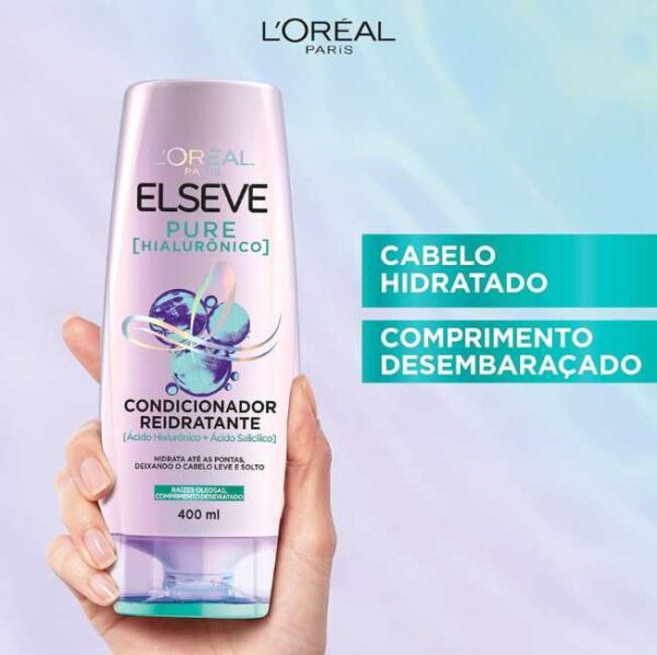 Elseve Haircare Condicionador L'Oréal Paris Elseve Pure Hialurônico 400Ml