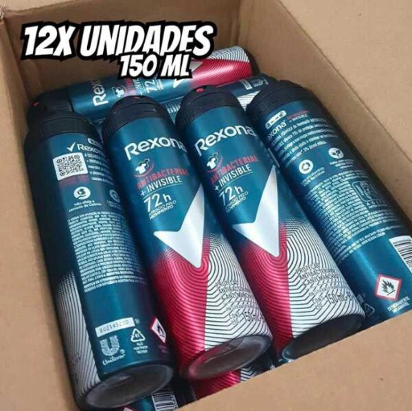 Rexona 12 Unidades Desodorante Antitranspirante Aerosol Antibac + Invisible 150ml