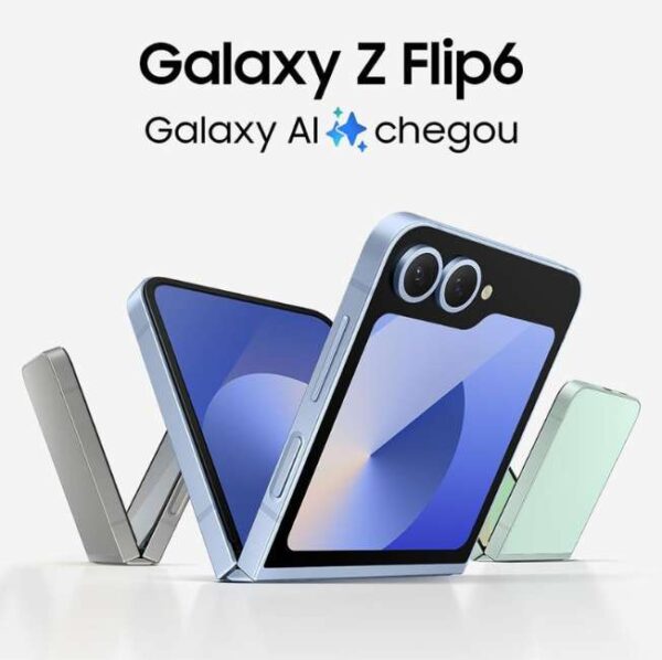 Samsung Celular Galaxy Z Flip6 5G, 512GB, 12GB RAM, Tela 6.7", Câm. Dupla + Selfie 50MP, Galaxy AI - Preto