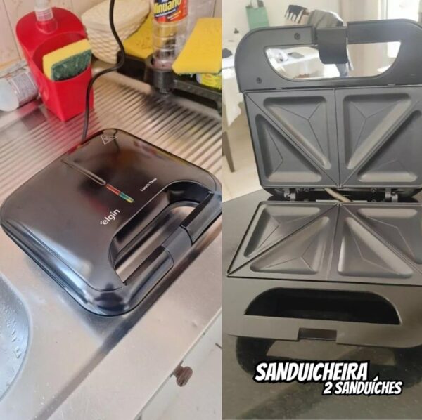 Sanduicheira Lunch Time Elgin para 2 sanduíches 800W - 110V