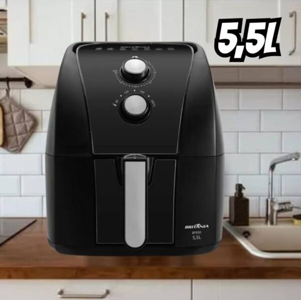 Fritadeira Air Fryer Britânia 5,5L 1500W BFR50 Redstone